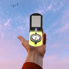 Multi-color Outdoor Pocket Compass Hiking Survival Sighting Map for