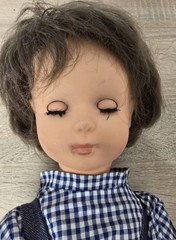 Cute plastic doll GDR doll 50 cm sleep eyes collector Vintage