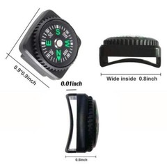 10pcs Mini Wrist Compass Set – Detachable Outdoor Hiking & Survival Tool Kit