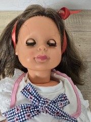 Vintage ELA doll, 42 cm, talking doll, made in Germany, sleeping eyes, very…