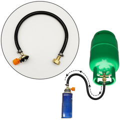 For Gas Cylinder Refill Adapter Featuring 50cm Hose for Camping and Outdoor Use