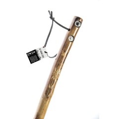 SE Natural Wood 55″ Bianbai Walking/Hiking Stick with Built-in 55″, Brown