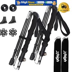 Travel-Friendly Ultralight Hiking Poles with Tungsten Tips – 2-Pack Convenience