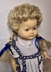 Cute plastic doll Schildkröt Doll 50 cm sleeping eyes collector vintage