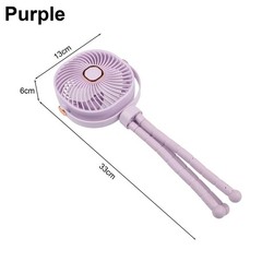 Stroller Fan Portable 8000mAh Battery 4 Speed Settings 360 Degree Rotating Head