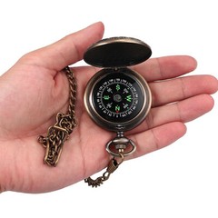 Compass Pocket Brass Watch Style Military Army Outdoor Camping Hiking Tool