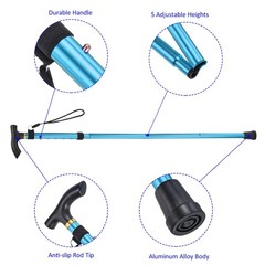 M METERXITY 2 Pack Trekking Poles – Collapsible Hiking Walking Sticks, Telesc…