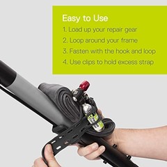 Bike Frame Carrier Utility Strap for Tools and Inner Tubes, Stwap by Black