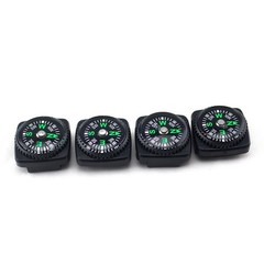 4pcs Mini Belt Buckle Compass for Hiking Camping Travel Survival Navigation Tool