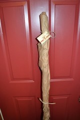 Flower with Vine Carved Walking Stick, Hand-carved Hiking Staff, Made in USA