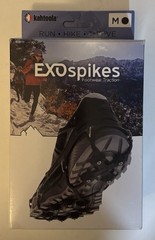 Kahtoola EXOspikes Footwear Traction for Winter Hiking & Trekking, Black MEDIUM