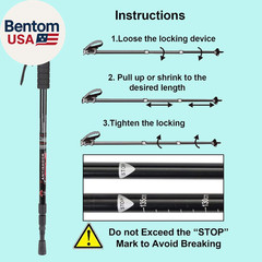 Hiking Trekking Poles, 2 Pack Collapsible, Lightweight, anti Shock, Walking Stic