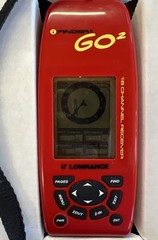 TESTED Lowrance I Finder GO2 Handheld GPS Personal Mapping GPS 16 Channel Red