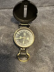 Vintage Lensatic Compass Japan With Original Box Pouch!!!!!!!!