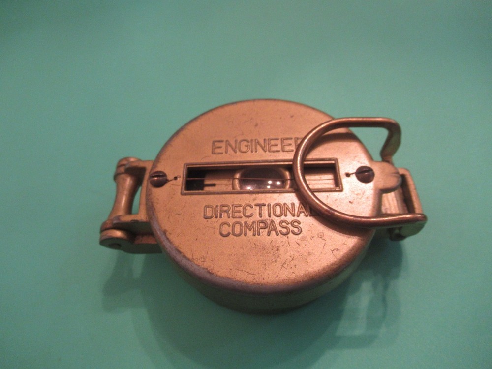 Vintage Engineer Directional Metal Pocket Compass Camping Hiking Hunting Outdoor