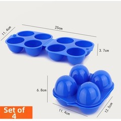 Picnic Egg Transport Case 4 Slot Foldable PP Container for Outdoor Use