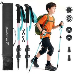Trekking Poles for Hiking – Collapsible Lightweight Hiking Poles, 2 Pack Alum…