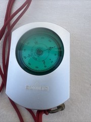 Vintage SUUNTO KB-14/360R Compass w/ Lanyard and Leather Pouch Made in Finland