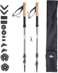 Trekking Poles – Carbon Fiber Monopod Walking or Hiking Sticks with with Accesso