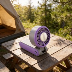 Portable Handheld Fan 2400mAh Battery USB Rechargeable 100 Speed Cold Air
