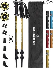 Aluminum Trekking Poles Quick Adjustable Locks Comfort Handle Padded Strap Snow