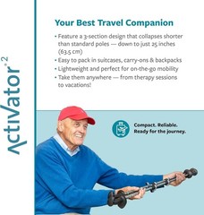 ACTIVATOR 2 Nordic Walking Poles with Carbide Tips – Adjustable for 4’2″ to 6’4″