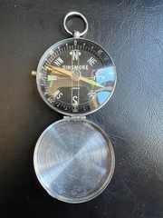 Vintage Dinsmore Instrument Co Safety Pin Compass Pocket Watch Style Japan
