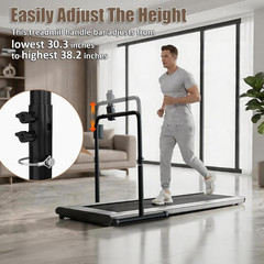 Adjustable 21.3″ Wide Handle Bar for Walking Pad with Cup & Phone Holder