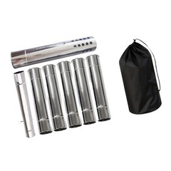 Camping Outdoor Cooking Chimney Kit Spark Arrestor Straight Pipe Connection