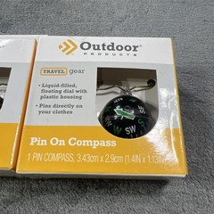 Outdoor Pin On Compass Liquid Fill Camp Navigation Hiking Survival Lot of 2 NEW