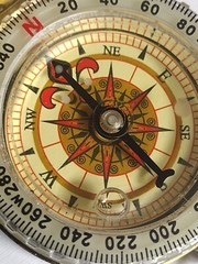 Map scale compass Sighting Compass Stain Gold High Quality w/Trk# Collectable
