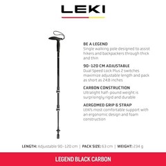 Legend Black Carbon Adjustable Lightweight 90 – 120 cm Black-Anthracite-Copper
