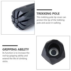 8Pcs Wear-Resistant Rubber Crutch Foot Pads for Trekking Hiking Outdoors