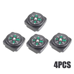 4pcs Mini Belt Buckle Compass for Hiking Camping Travel Survival Navigation Tool