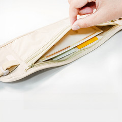 Security Waist Bag for Travel Slim Concealed Zipper Pocket for Cards Cash Phone