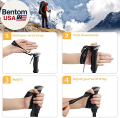 Trekking Poles Collapsible Hiking Poles – 2 Pack Aluminum Alloy 7075 Trekking St