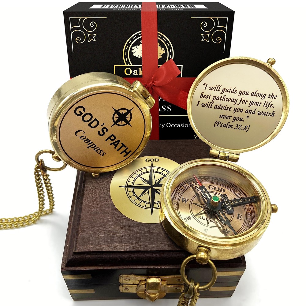 God’s Path Compass – Religious Gifts for Men Baptism Gift for Teenage Boys Ch…