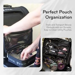 Utility Pouch Combo Set – 1 Large & 2 Mini Utility Makeup Pouch – Durable,