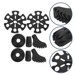 8 Sets Trekking Pole Replacement Hiking Walking Sticks Rubber Tips