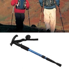 2 Telescopic Walking Sticks Lightweight Adjustable For Hiking Outdoors