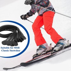 4 Pcs 18″ Classic Snowshoe Strap Kit Black about 18 inches/ 46 cm, black