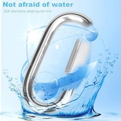 Chain Links, 1Pcs(18-8) Heavy Duty Stainless Steel Carabiner, 4.8 Inch 304