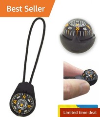 Portable Zipper Pull Compass – ZiprComp with Dual Reading Directions and Lanyard