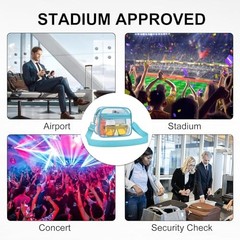 Clear Bag for Stadium Events Clear Sports Fan Handbags Purses with Small Aqua
