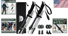 All-Terrain Hiking Poles – Collapsible, Lightweight, 2 Pack with Accessories