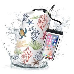 Dry Bag Waterproof for Women Men Roll Top Lightweight Dry Storage and 5L Coral