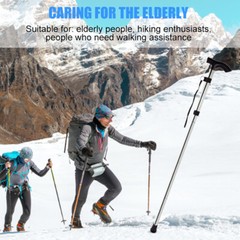 1/2/4X Cane Walking Stick Adjustable Folding Aluminum Collapsible Travel Hiking