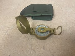 VTG 1980s Engineer Portable Outdoor Navigation floating Compass metal case