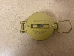 VTG 1980s Engineer Portable Outdoor Navigation floating Compass metal case
