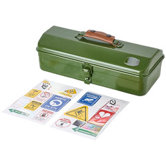 Metal Field Organizer Box with Handle and for interior Lining for Camping